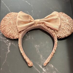 Disney Rose Gold Sequin Mouse Ears Headband